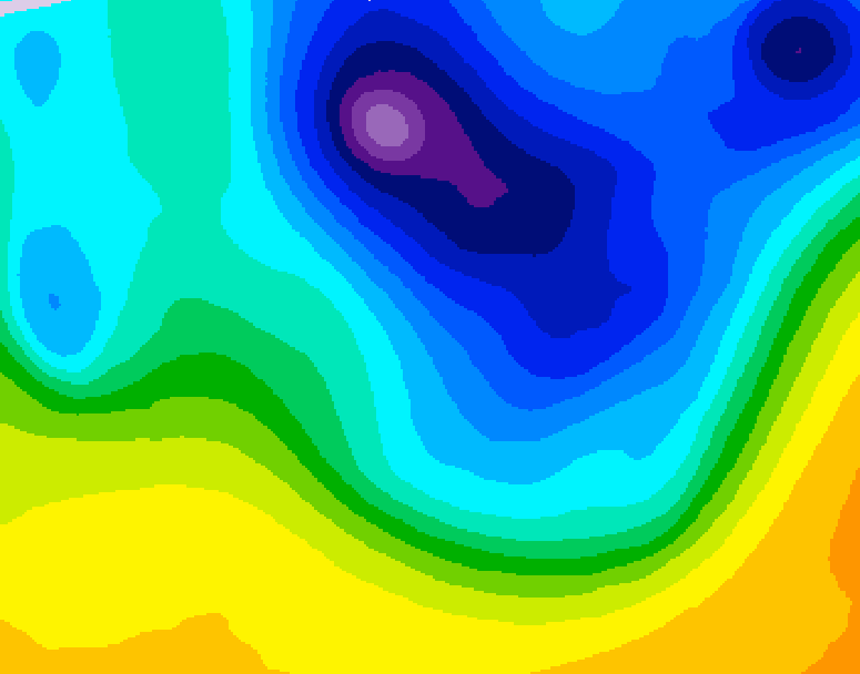 GDPS 500 millibar geopotential height 120 hour forecast chart for Canada based on 2026/04/01 1200Z data