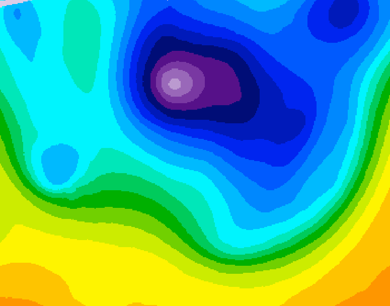 GDPS 500 millibar geopotential height 138 hour forecast chart for Canada based on 2026/04/01 1200Z data