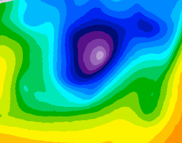 GDPS 500 millibar geopotential height 180 hour forecast chart for Canada based on 2026/04/01 1200Z data