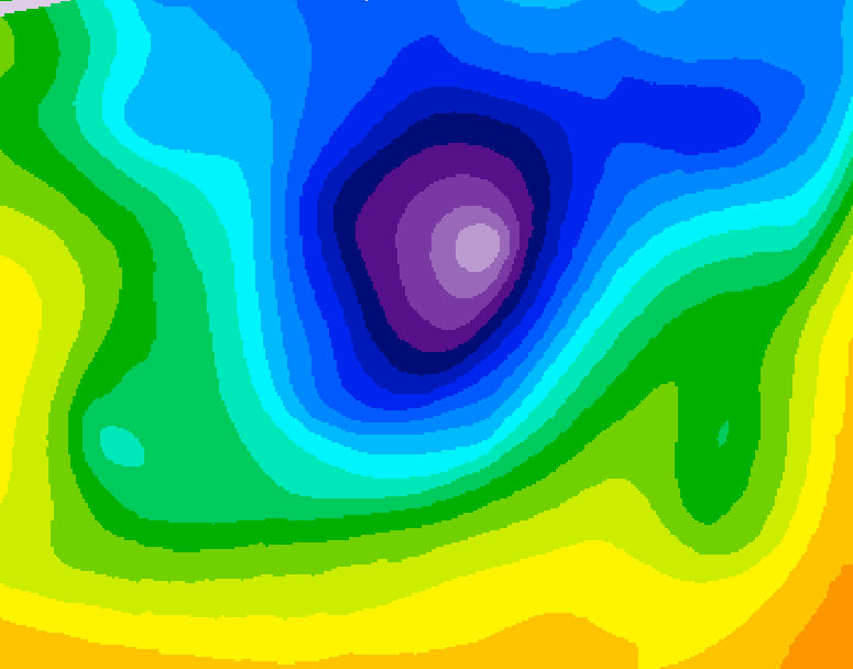 GDPS 500 millibar geopotential height 186 hour forecast chart for Canada based on 2026/04/01 1200Z data