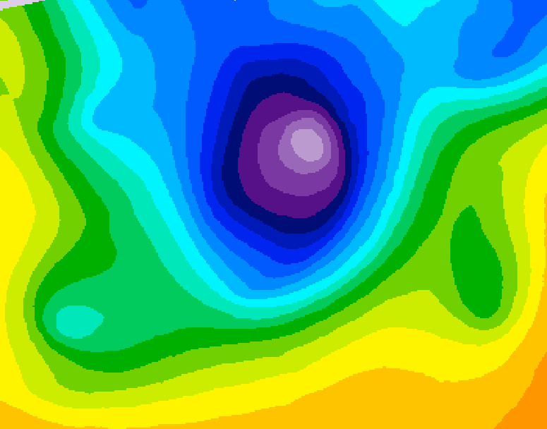 GDPS 500 millibar geopotential height 198 hour forecast chart for Canada based on 2026/04/01 1200Z data