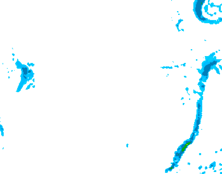 GDPS precipitation 132 hour forecast chart for Canada based on 2026/04/01 0000Z data