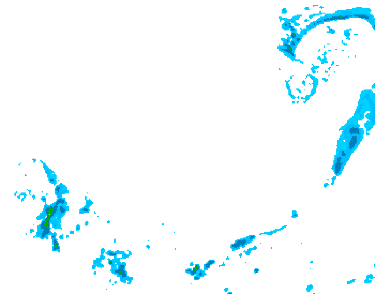 GDPS precipitation 006 hour forecast chart for Canada based on 2026/04/01 1200Z data