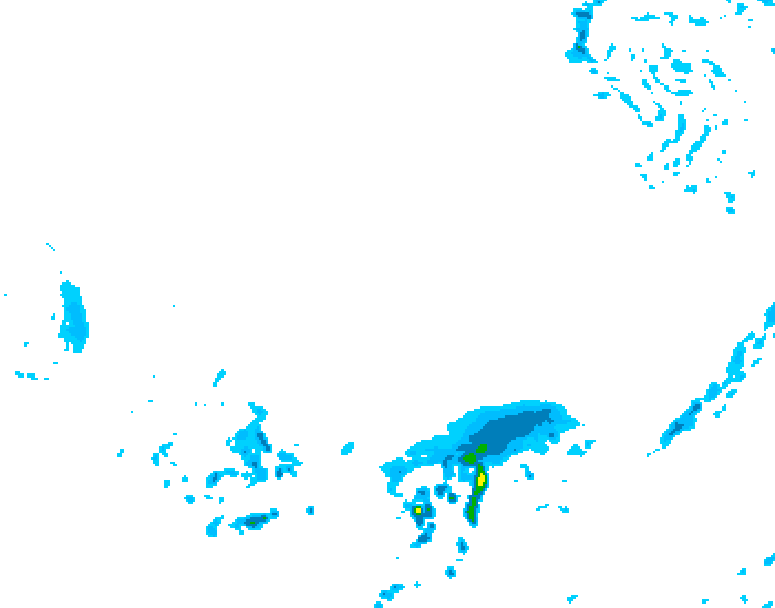 GDPS precipitation 036 hour forecast chart for Canada based on 2026/04/01 1200Z data