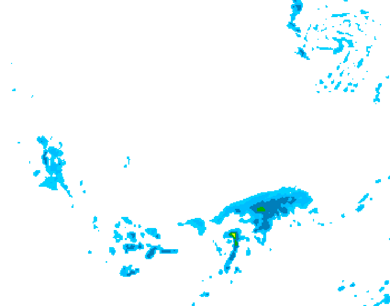 GDPS precipitation 042 hour forecast chart for Canada based on 2026/04/01 1200Z data