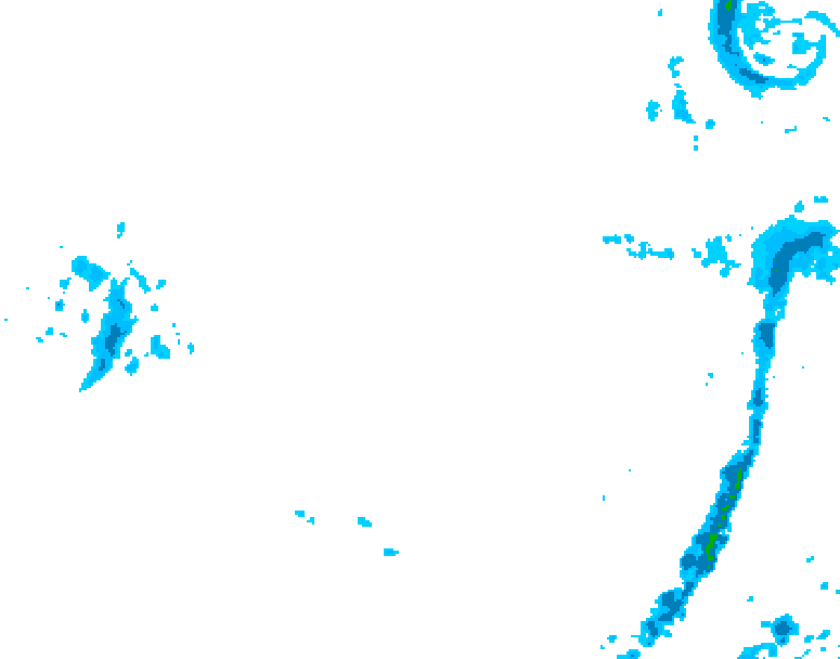 GDPS precipitation 120 hour forecast chart for Canada based on 2026/04/01 1200Z data