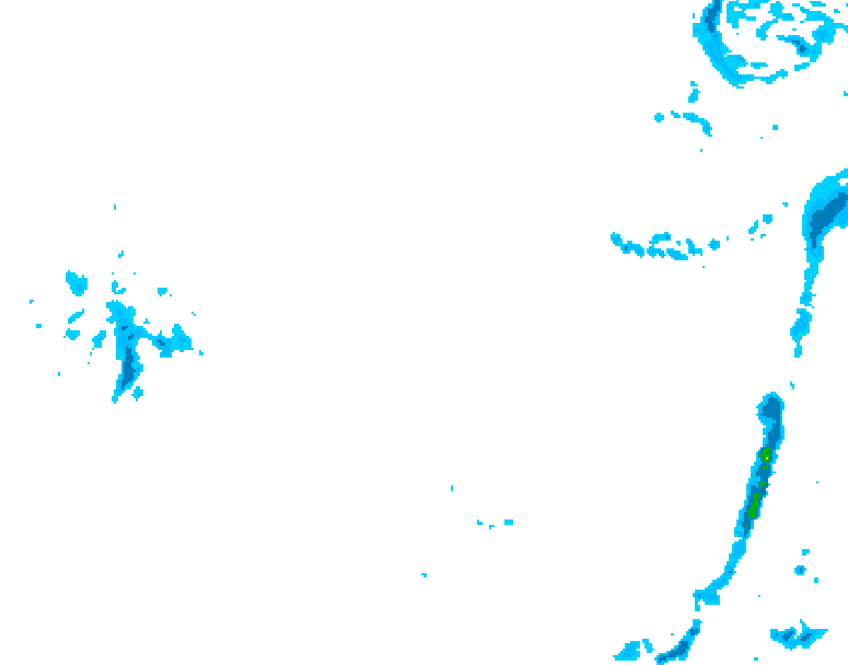 GDPS precipitation 126 hour forecast chart for Canada based on 2026/04/01 1200Z data