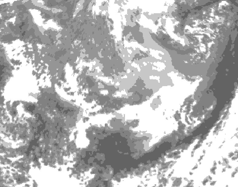 GDPS total cloud 024 hour forecast chart for Canada based on 2026/04/01 0000Z data