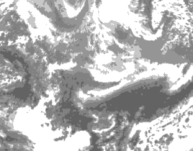 GDPS total cloud 060 hour forecast chart for Canada based on 2026/04/01 0000Z data