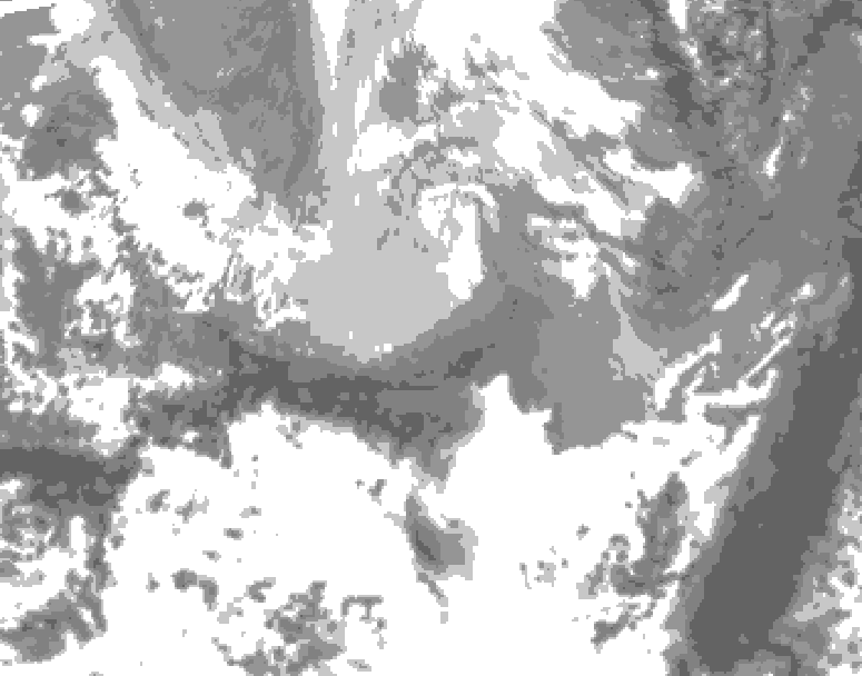 GDPS total cloud 168 hour forecast chart for Canada based on 2026/04/01 0000Z data