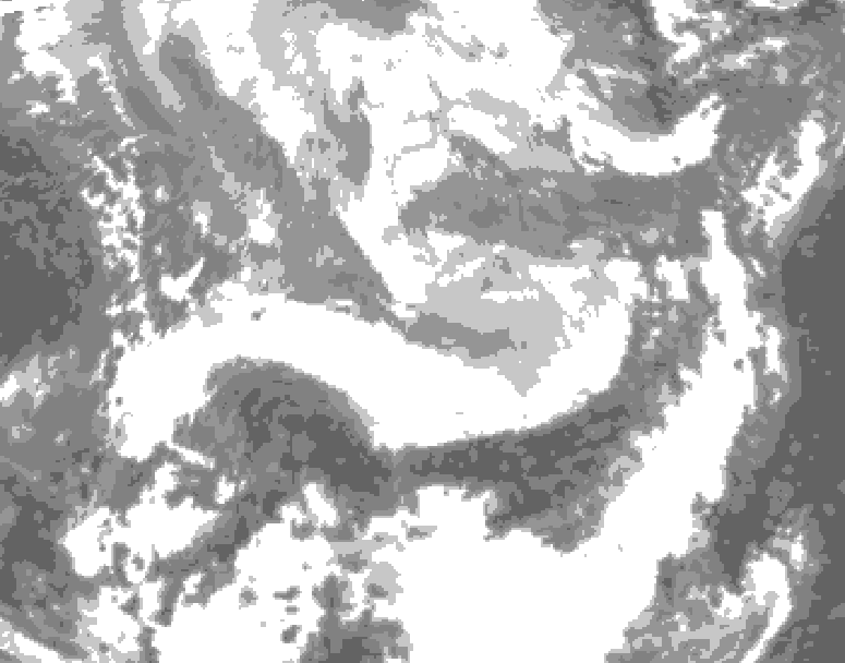 GDPS total cloud 204 hour forecast chart for Canada based on 2026/04/01 0000Z data