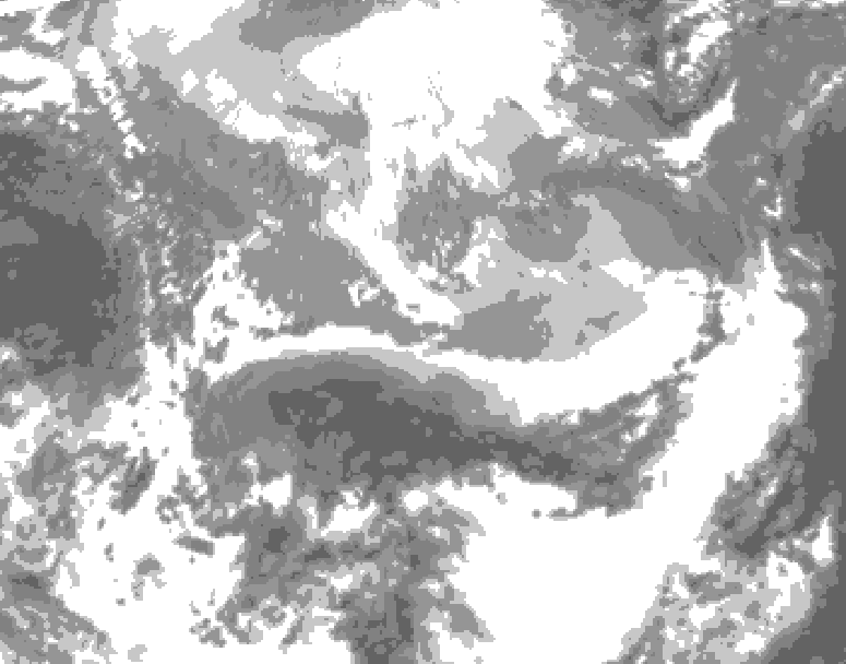 GDPS total cloud 216 hour forecast chart for Canada based on 2026/04/01 0000Z data