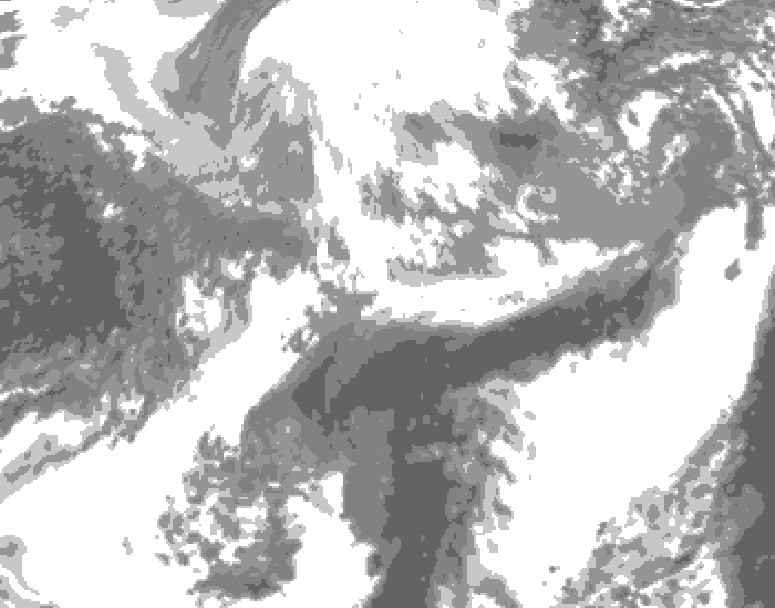 GDPS total cloud 240 hour forecast chart for Canada based on 2026/04/01 0000Z data