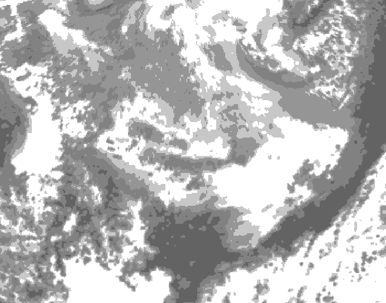 GDPS total cloud 018 hour forecast chart for Canada based on 2026/04/01 1200Z data