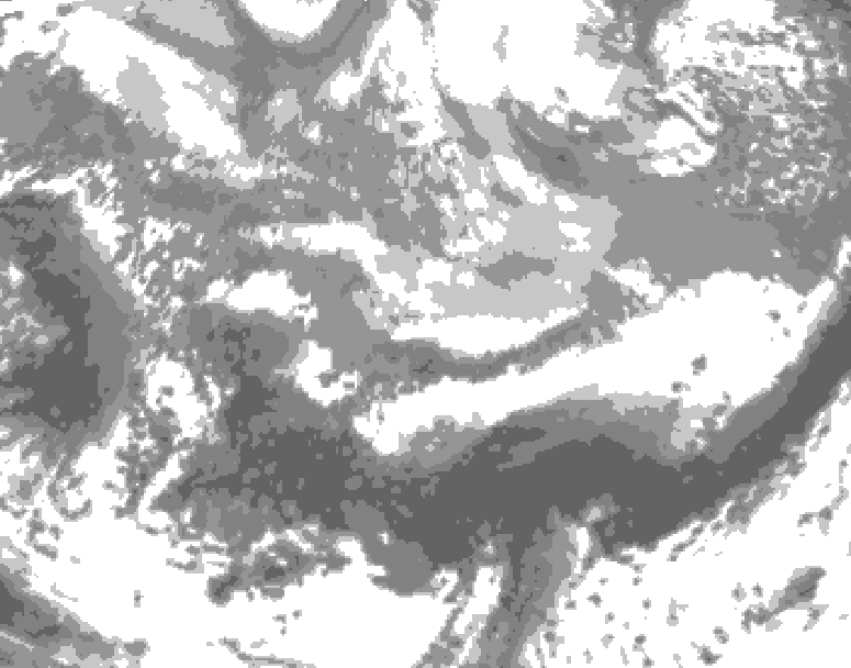 GDPS total cloud 036 hour forecast chart for Canada based on 2026/04/01 1200Z data