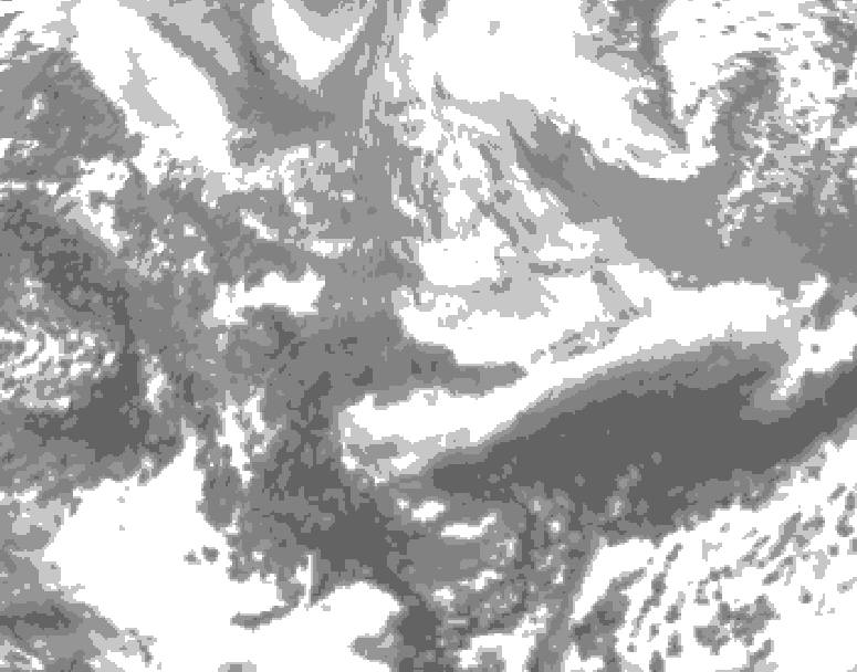 GDPS total cloud 048 hour forecast chart for Canada based on 2026/04/01 1200Z data