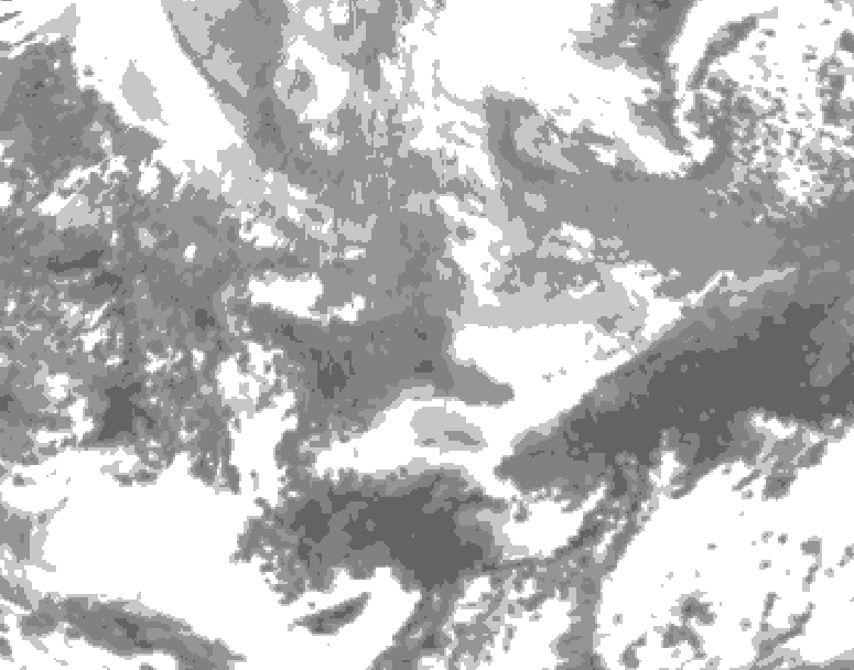 GDPS total cloud 060 hour forecast chart for Canada based on 2026/04/01 1200Z data