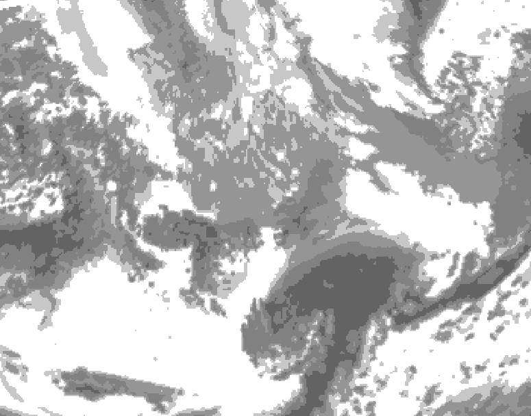 GDPS total cloud 084 hour forecast chart for Canada based on 2026/04/01 1200Z data