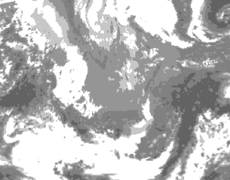 GDPS total cloud 108 hour forecast chart for Canada based on 2026/04/01 1200Z data
