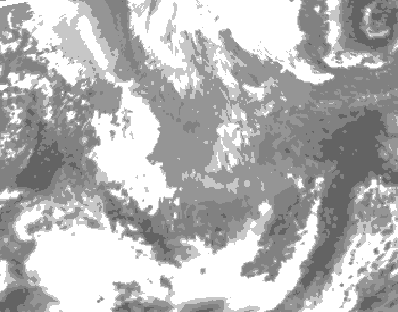 GDPS total cloud 114 hour forecast chart for Canada based on 2026/04/01 1200Z data