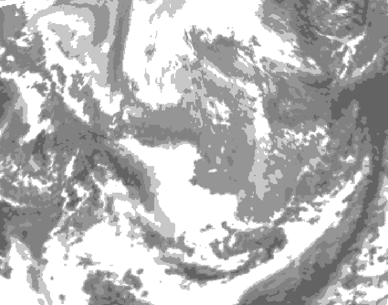GDPS total cloud 138 hour forecast chart for Canada based on 2026/04/01 1200Z data