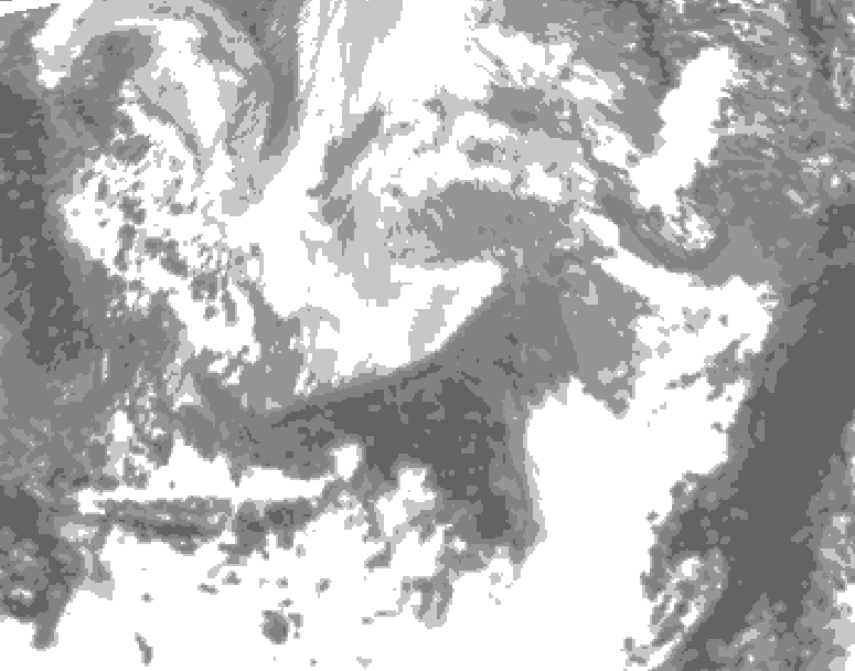 GDPS total cloud 168 hour forecast chart for Canada based on 2026/04/01 1200Z data