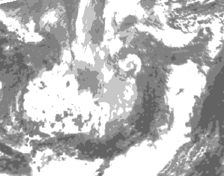 GDPS total cloud 192 hour forecast chart for Canada based on 2026/04/01 1200Z data
