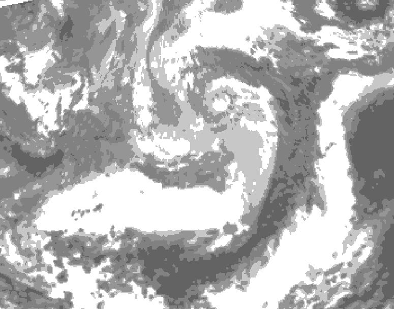 GDPS total cloud 210 hour forecast chart for Canada based on 2026/04/01 1200Z data