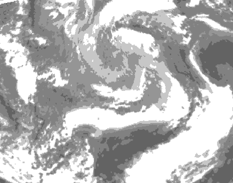 GDPS total cloud 228 hour forecast chart for Canada based on 2026/04/01 1200Z data