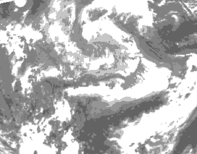 GDPS total cloud 240 hour forecast chart for Canada based on 2026/04/01 1200Z data