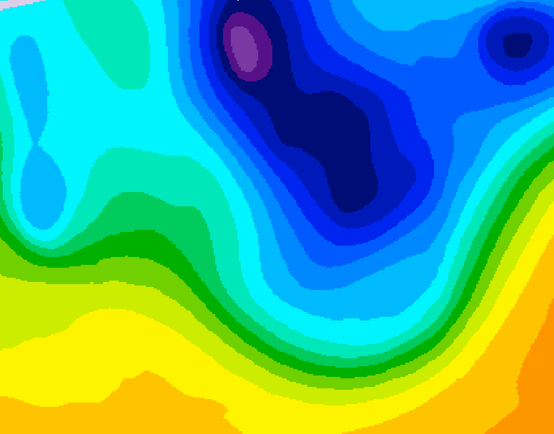 GDPS 500 millibar geopotential height 108 hour forecast chart for Canada based on 2026/04/02 0000Z data