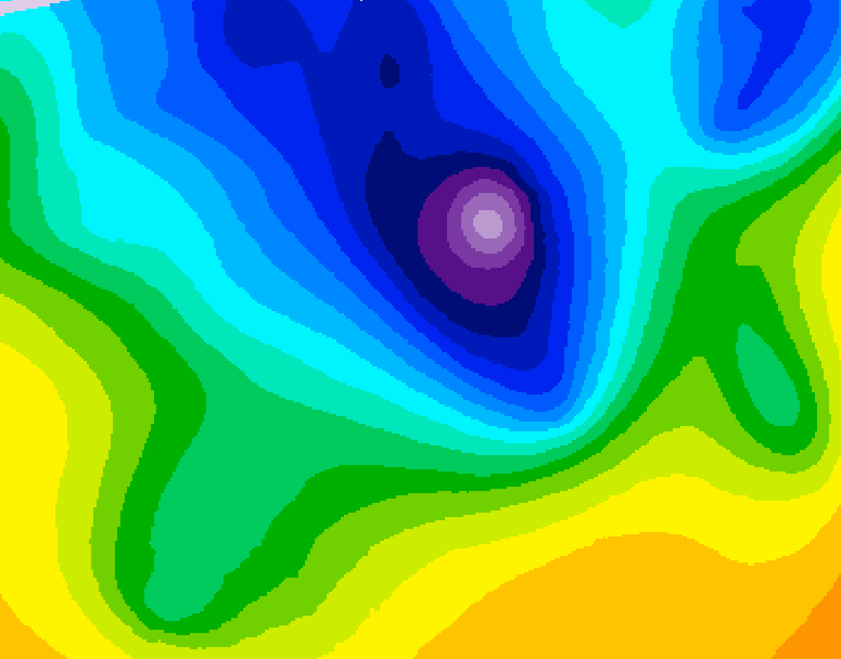 GDPS 500 millibar geopotential height 192 hour forecast chart for Canada based on 2026/04/02 0000Z data