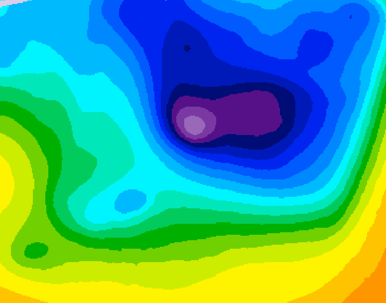 GDPS 500 millibar geopotential height 144 hour forecast chart for Canada based on 2026/04/02 1200Z data