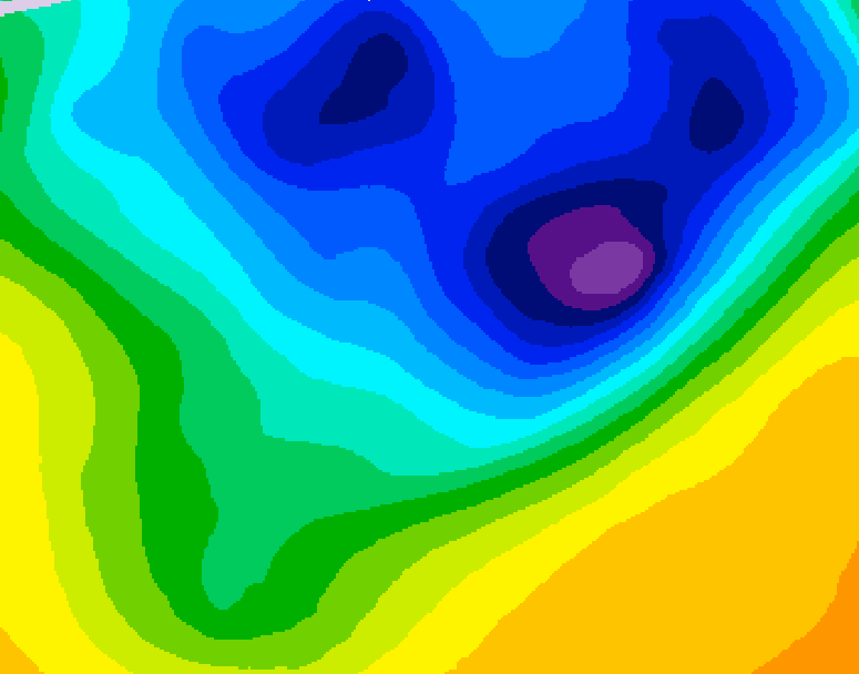 GDPS 500 millibar geopotential height 180 hour forecast chart for Canada based on 2026/04/02 1200Z data
