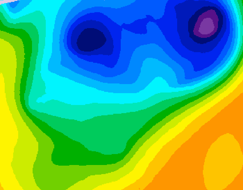 GDPS 500 millibar geopotential height 216 hour forecast chart for Canada based on 2026/04/02 1200Z data