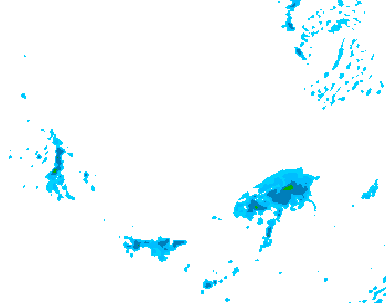 GDPS precipitation 036 hour forecast chart for Canada based on 2026/04/02 0000Z data