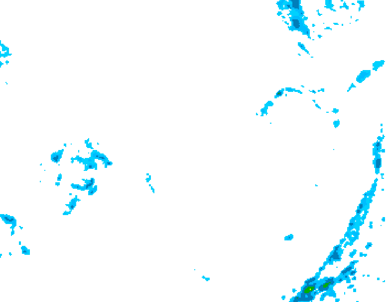 GDPS precipitation 132 hour forecast chart for Canada based on 2026/04/02 0000Z data