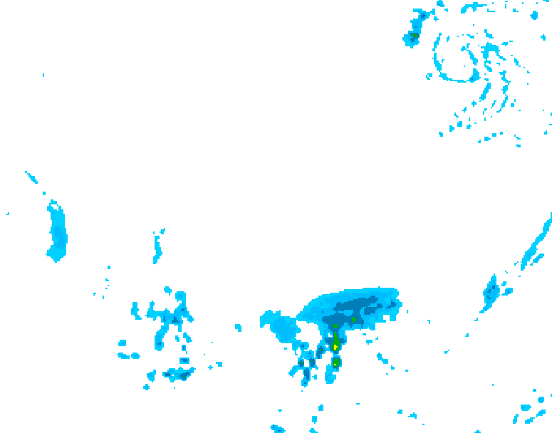 GDPS precipitation 012 hour forecast chart for Canada based on 2026/04/02 1200Z data