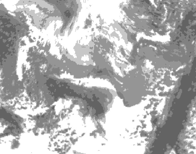 GDPS total cloud 144 hour forecast chart for Canada based on 2026/04/02 0000Z data