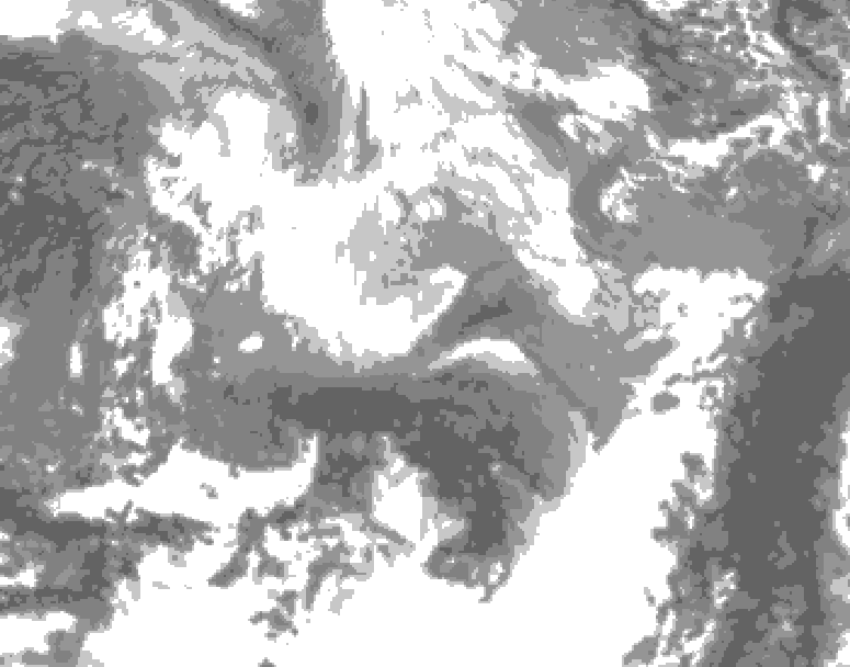 GDPS total cloud 156 hour forecast chart for Canada based on 2026/04/02 0000Z data
