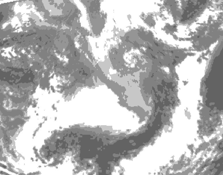 GDPS total cloud 192 hour forecast chart for Canada based on 2026/04/02 0000Z data