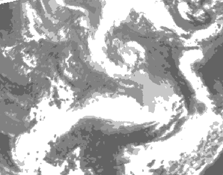 GDPS total cloud 204 hour forecast chart for Canada based on 2026/04/02 0000Z data