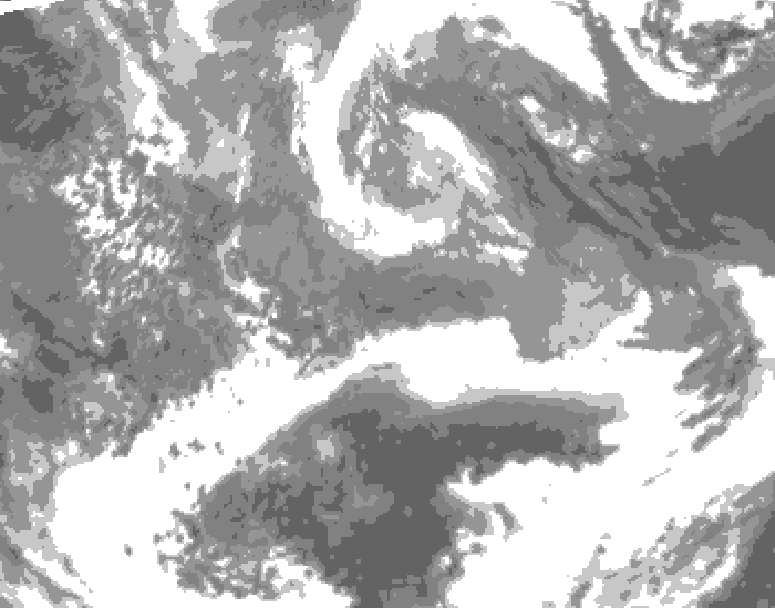 GDPS total cloud 216 hour forecast chart for Canada based on 2026/04/02 0000Z data