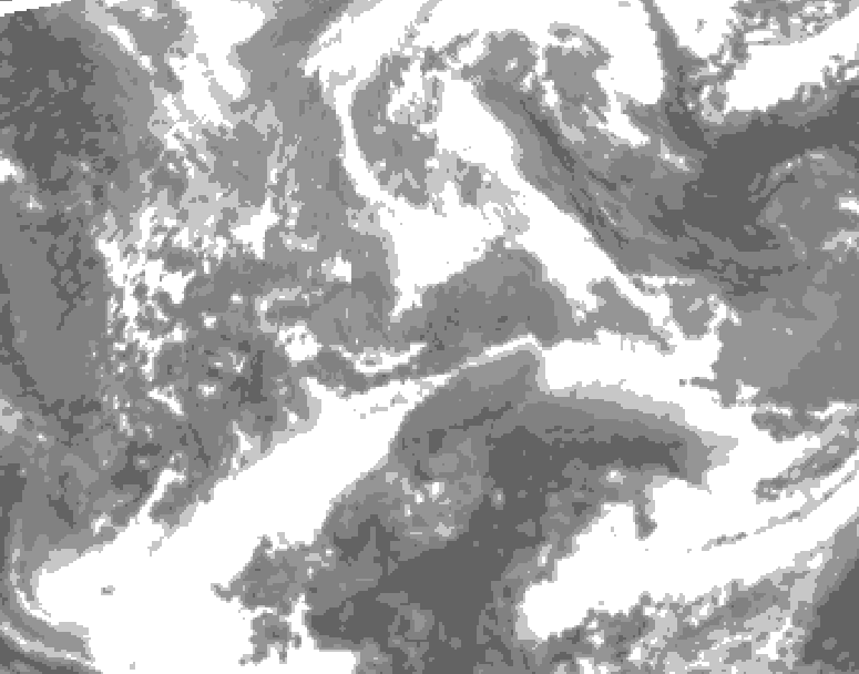 GDPS total cloud 228 hour forecast chart for Canada based on 2026/04/02 0000Z data