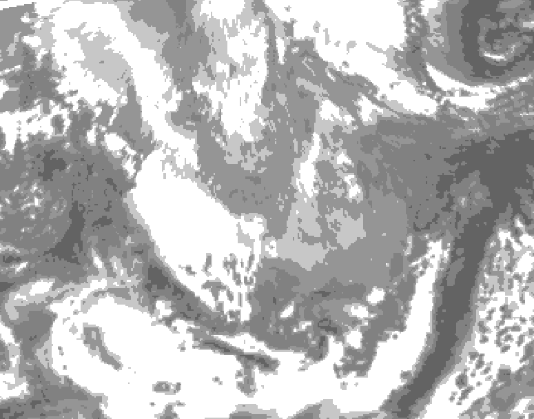 GDPS total cloud 096 hour forecast chart for Canada based on 2026/04/02 1200Z data