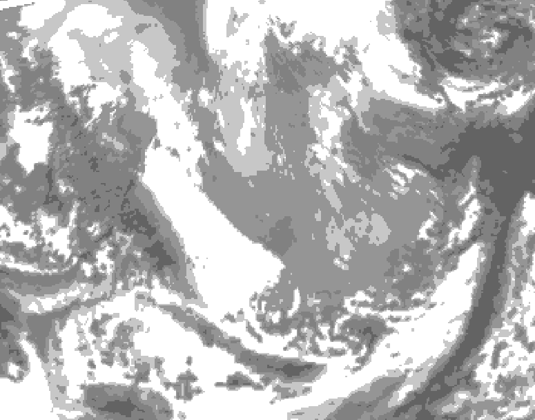 GDPS total cloud 108 hour forecast chart for Canada based on 2026/04/02 1200Z data