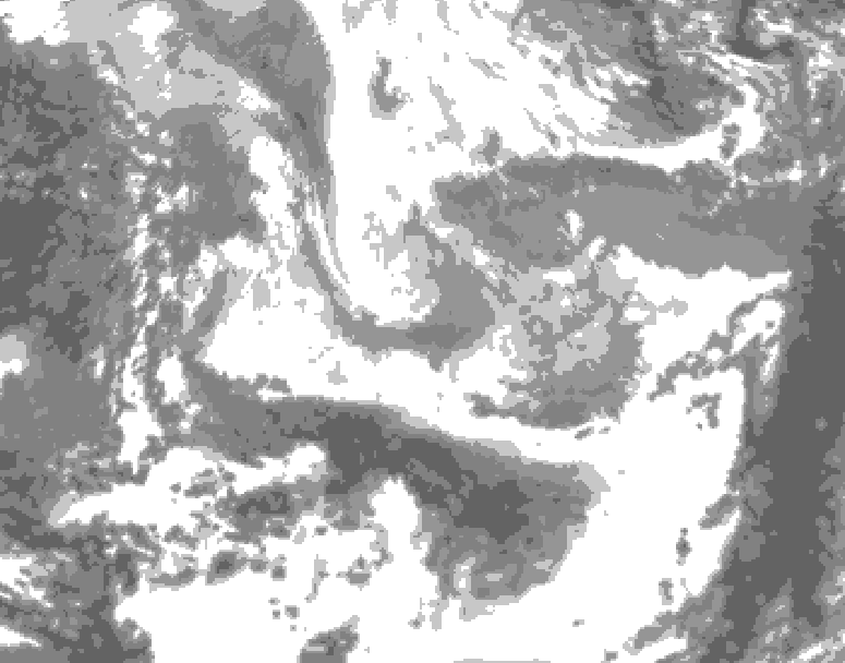 GDPS total cloud 144 hour forecast chart for Canada based on 2026/04/02 1200Z data