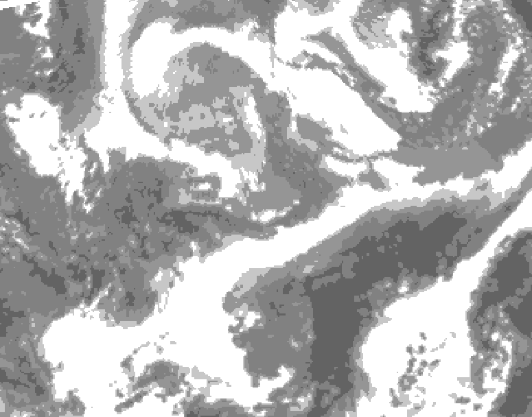 GDPS total cloud 222 hour forecast chart for Canada based on 2026/04/02 1200Z data