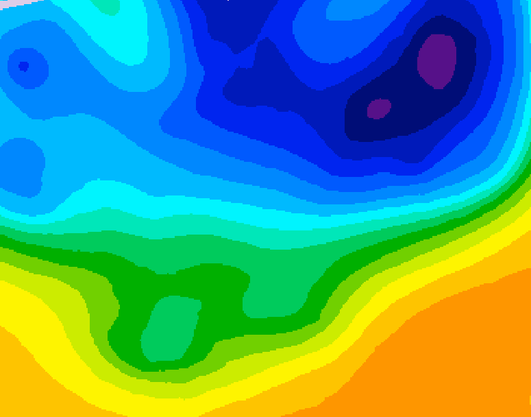 GDPS 500 millibar geopotential height 006 hour forecast chart for Canada based on 2026/04/03 0000Z data