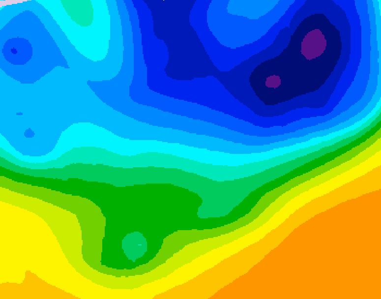 GDPS 500 millibar geopotential height 012 hour forecast chart for Canada based on 2026/04/03 0000Z data